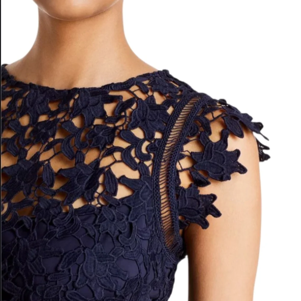 Eliza J Asymmetric Lace Cocktail Dress - Picture 5 of 11